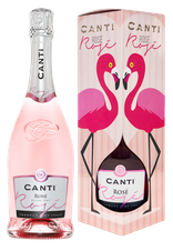 Игристое вино Canti Rose в подарочной упаковке, (115340), gift box в подарочной упаковке, розовое сухое, 0.75 л, Розе Экстра Драй цена 1690 рублей