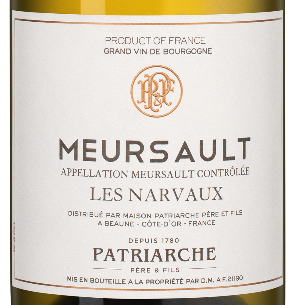 Вино Meursault Les Narvaux, Patriarche, 2018, (152964), Франция, Бургундия, белое, сухое, 0.75 л, Мерсо Ле Нарво, цена 21490 рублей