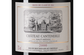 Вино Chateau Cantemerle (Haut-Medoc), (113415), красное сухое, 2000, 1.5 л, Шато Кантмерль цена 36490 рублей