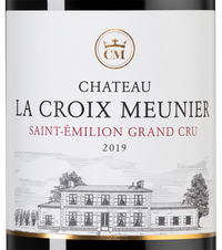 Вино Chateau La Croix Meunier, (136775), красное сухое, 2019 г., 0.75 л, Шато Ля Круа Менье цена 5490 рублей