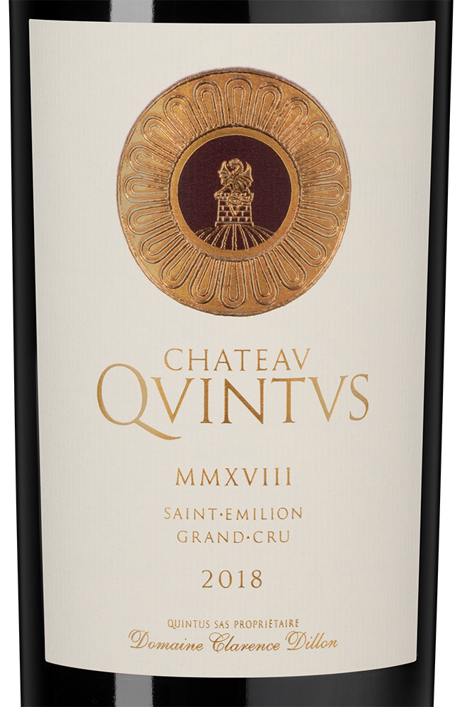 Вино Chateau Quintus (Saint-Emilion Grand Cru), 2018, (119955), Франция, Бордо, красное, сухое, 0.75 л, Шато Кинтюс, цена 44990 рублей