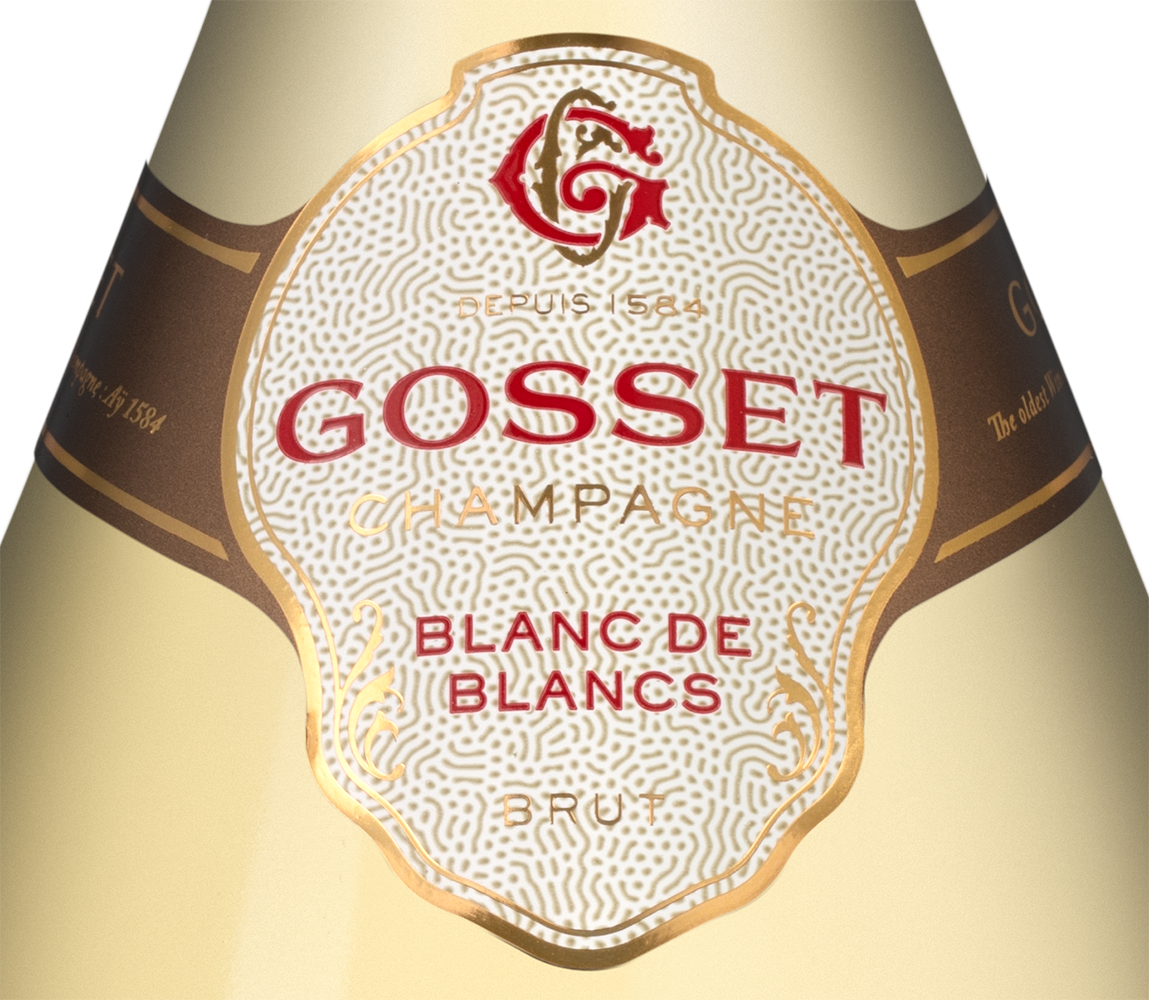 Шампанское Gosset Grand Blanc de Blancs Brut в подарочной упаковке, (152916), Франция, Шампань, белое, экстра брют, 0.75 л, Гран Блан де Блан Брют, цена 22490 рублей