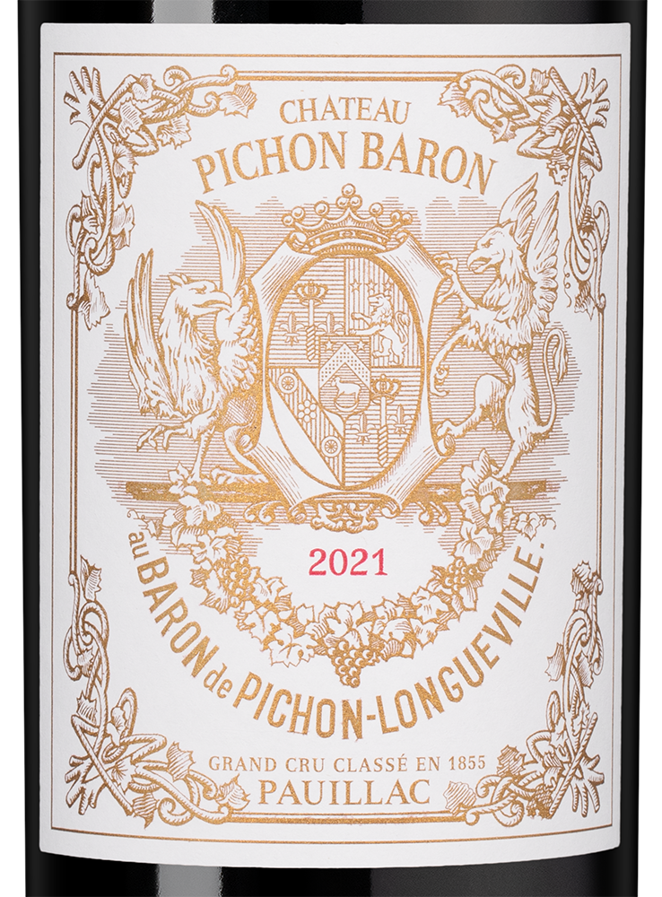 Вино Pauillac Chateau Pichon Baron, 2021, (141459), Франция, Бордо, красное, сухое, 0.75 л, Шато Пишон Барон, цена 51490 рублей
