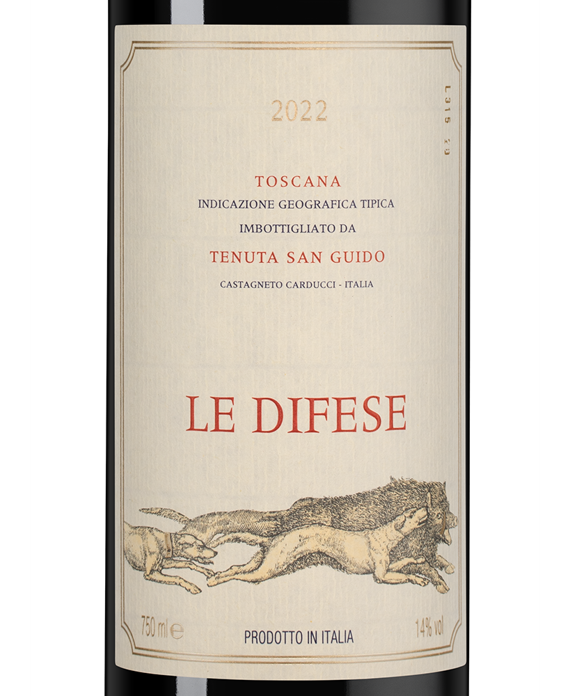 Вино Le Difese, Tenuta San Guido, 2022, (147125), Италия, Тоскана, красное, сухое, 0.75 л, Ле Дифезе, цена 8490 рублей