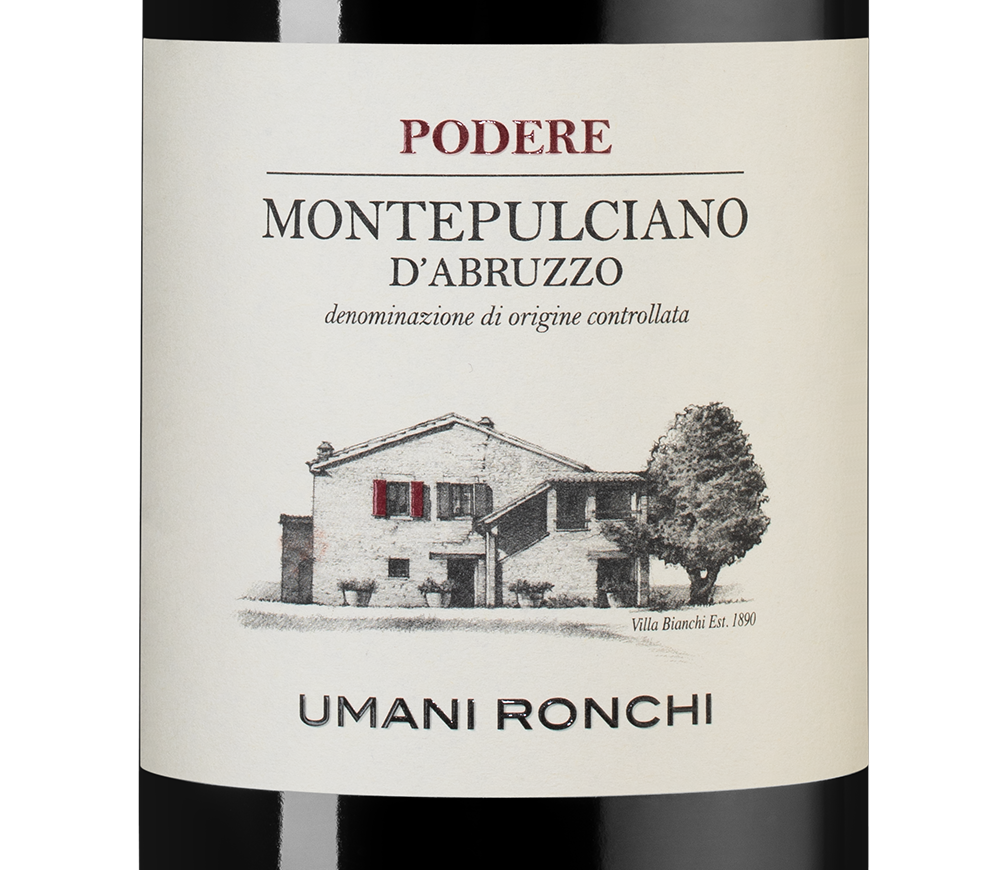 Вино Podere Montepulciano d'Abruzzo, Umani Ronchi, 2022, (143875), Италия, Абруццо, красное, сухое, 0.75 л, Монтепульчано д'Абруццо Подере, цена 2190 рублей