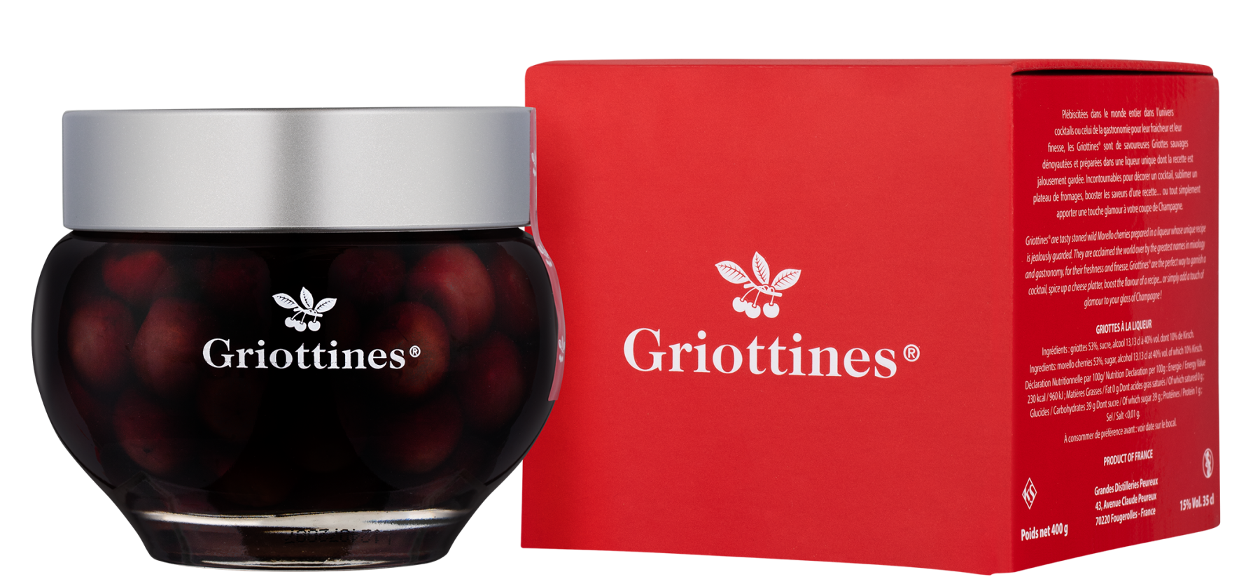 Ликер Griottines в подарочной упаковке, 0.35л, (147039), Франция, 0.35 л, Гриоттин, цена 4790 рублей