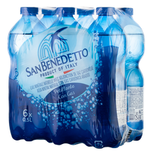 Минеральная вода Вода газированная San Benedetto (24 шт.*0.5 л.), (95269), Италия, 0.5 л, Сан Бенедетто (газированная) цена 3720 рублей