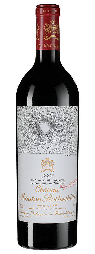 Вино Chateau Mouton Rothschild (Pauillac), 2002, (156822), Франция, Бордо, красное, сухое, 0.75 л, Шато Мутон Ротшильд, цена 244990 рублей