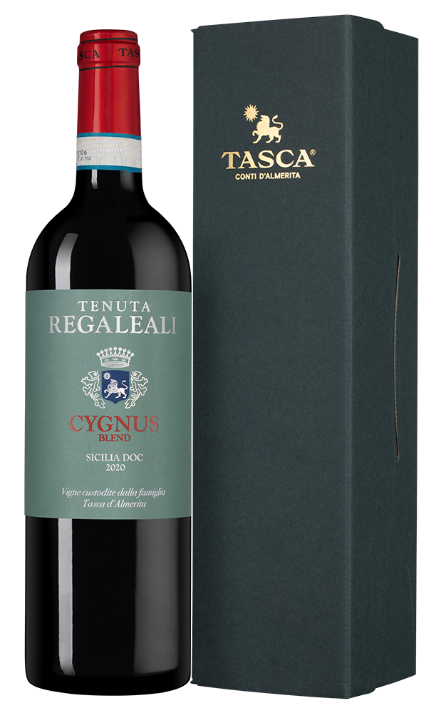 Вино Tenuta Regaleali Cygnus в подарочной упаковке, Tasca d'Almerita, 2020, (150563), Италия, Сицилия, красное, сухое, 0.75 л, Тенута Регалеали Чинюс, цена 6490 рублей