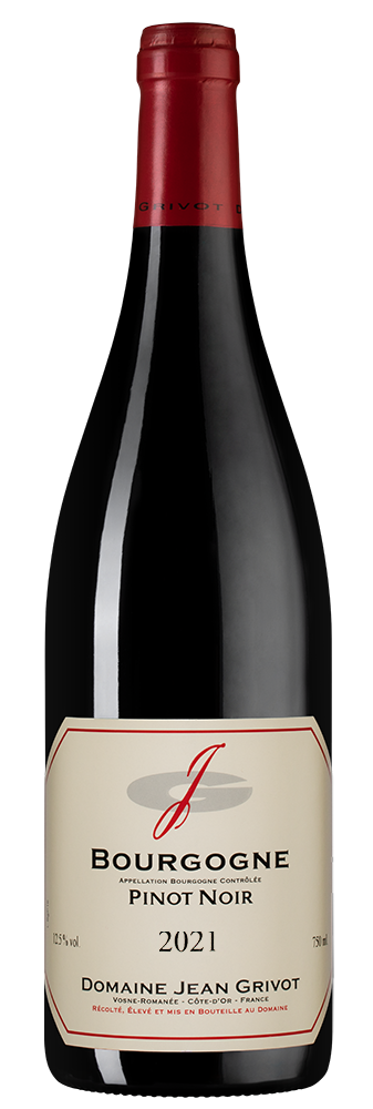 Вино Bourgogne Pinot Noir, Domaine Jean Grivot, 2021, (154637), Франция, Бургундия, красное, сухое, 0.75 л, Бургонь Пино Нуар, цена 17490 рублей