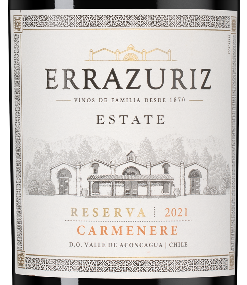 Вино Carmenere Estate Series, Errazuriz, 2021, (138936), Чили, Аконкагуа, красное, сухое, 0.75 л, Карменер Эстейт Сериез, цена 2490 рублей