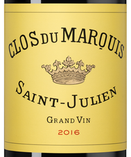 Вино Clos du Marquis, (104351), красное сухое, 2016 г., 0.75 л, Кло дю Марки цена 14290 рублей