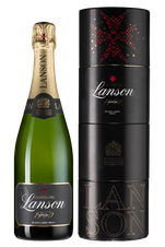 Шампанское Lanson Black Label Brut, (100208), gift box в подарочной упаковке, белое брют, 0.75 л, Блэк Лейбл Брют цена 9230 рублей