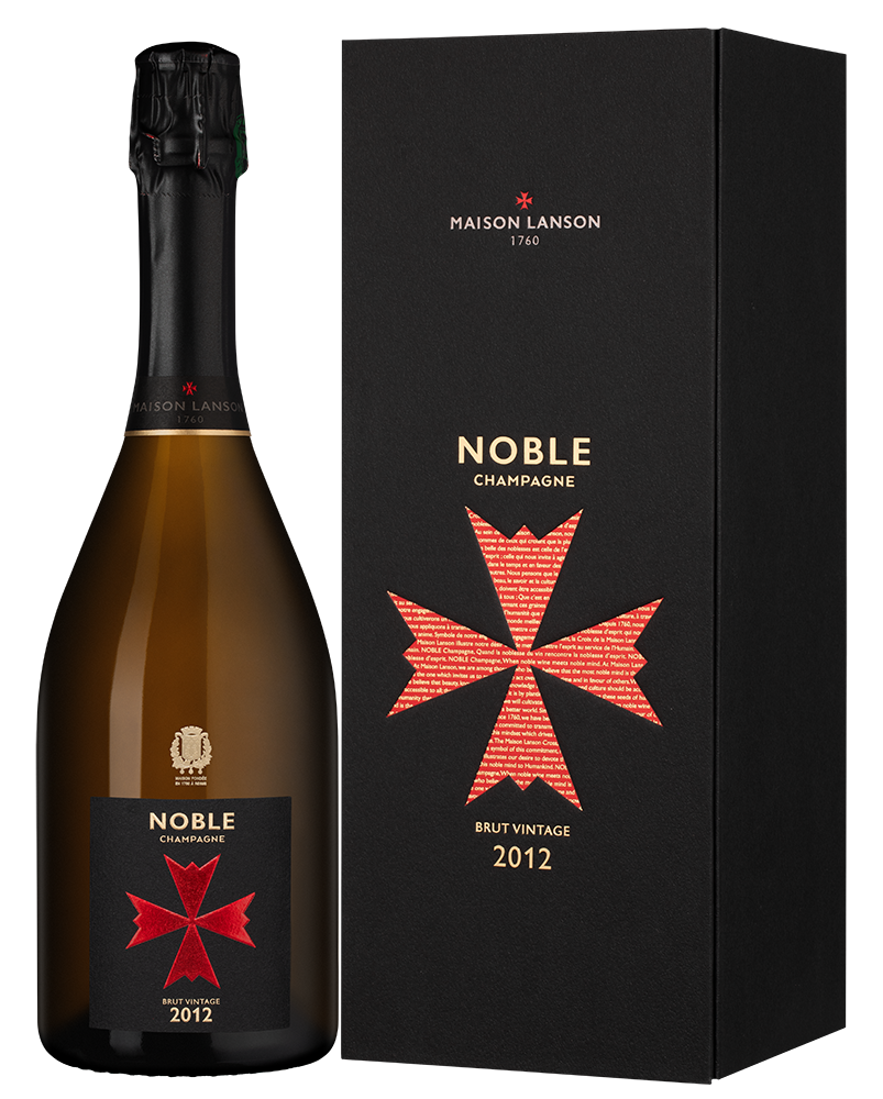 Шампанское Noble Champagne Brut в подарочной упаковке, Lanson, 2012, (156740), Франция, Шампань, белое, брют, 0.75 л, Нобль Шампань Брют, цена 59990 рублей
