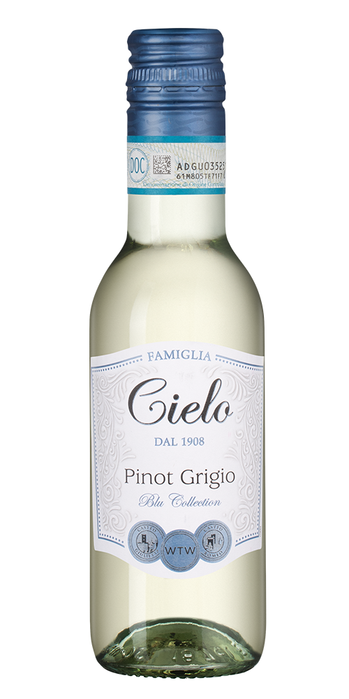 Вино Pinot Grigio, Cielo, 2024, 0.187л, (159373), Италия, Венето, белое, полусухое, 0.187 л, Пино Гриджо, цена 670 рублей