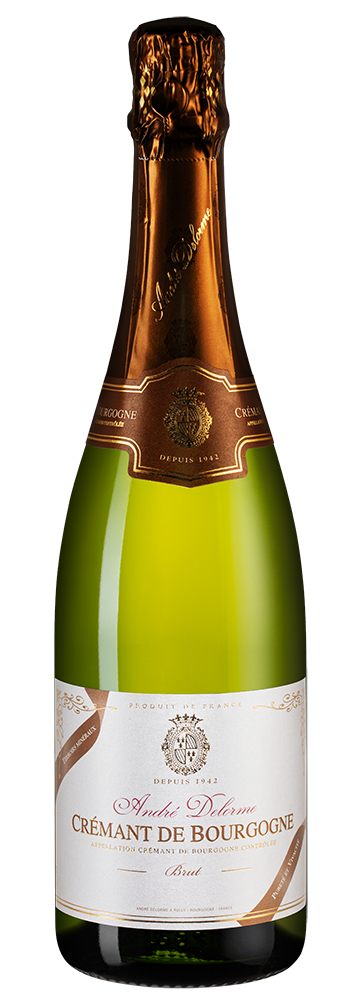 Игристое вино Cremant de Bourgogne Brut, Andre Delorme, (156081), Франция, Бургундия, белое, брют, 0.75 л, Креман де Бургонь Брют, цена 3090 рублей