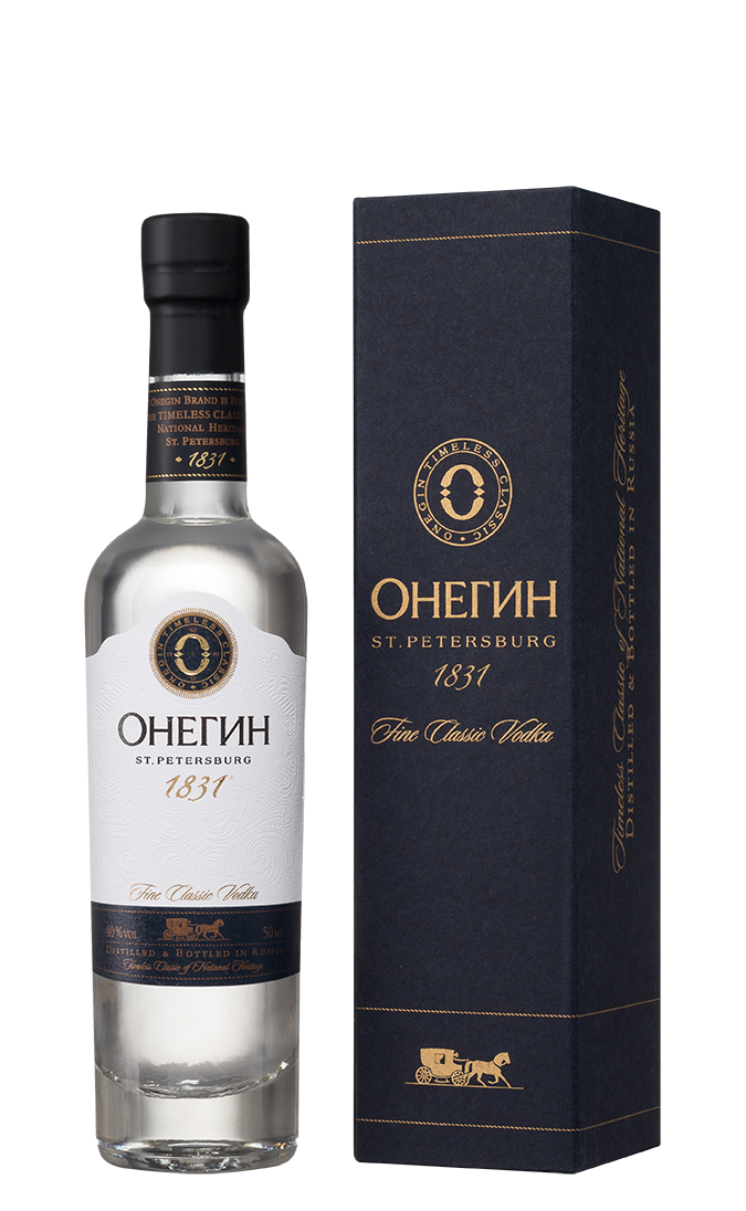 Водка Онегин в подарочной упаковке, 0.05л, (126726), Россия, 0.05 л, Онегин, цена 420 рублей