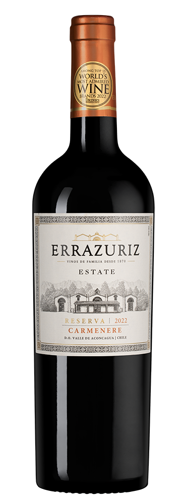 Вино Carmenere Estate Series, Errazuriz, 2022, (146634), Чили, Аконкагуа, красное, сухое, 0.75 л, Карменер Эстейт Сериез, цена 2490 рублей