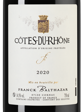 Вино Cotes du Rhone, (133823), красное сухое, 2020 г., 0.75 л, Кот дю Рон цена 4490 рублей