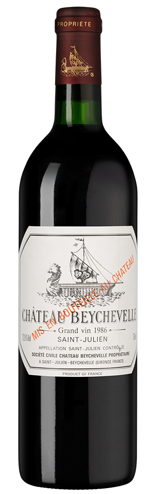 Вино Chateau Beychevelle, 1986, (155445), Франция, Бордо, красное, сухое, 0.75 л, Шато Бешвель, цена 89990 рублей