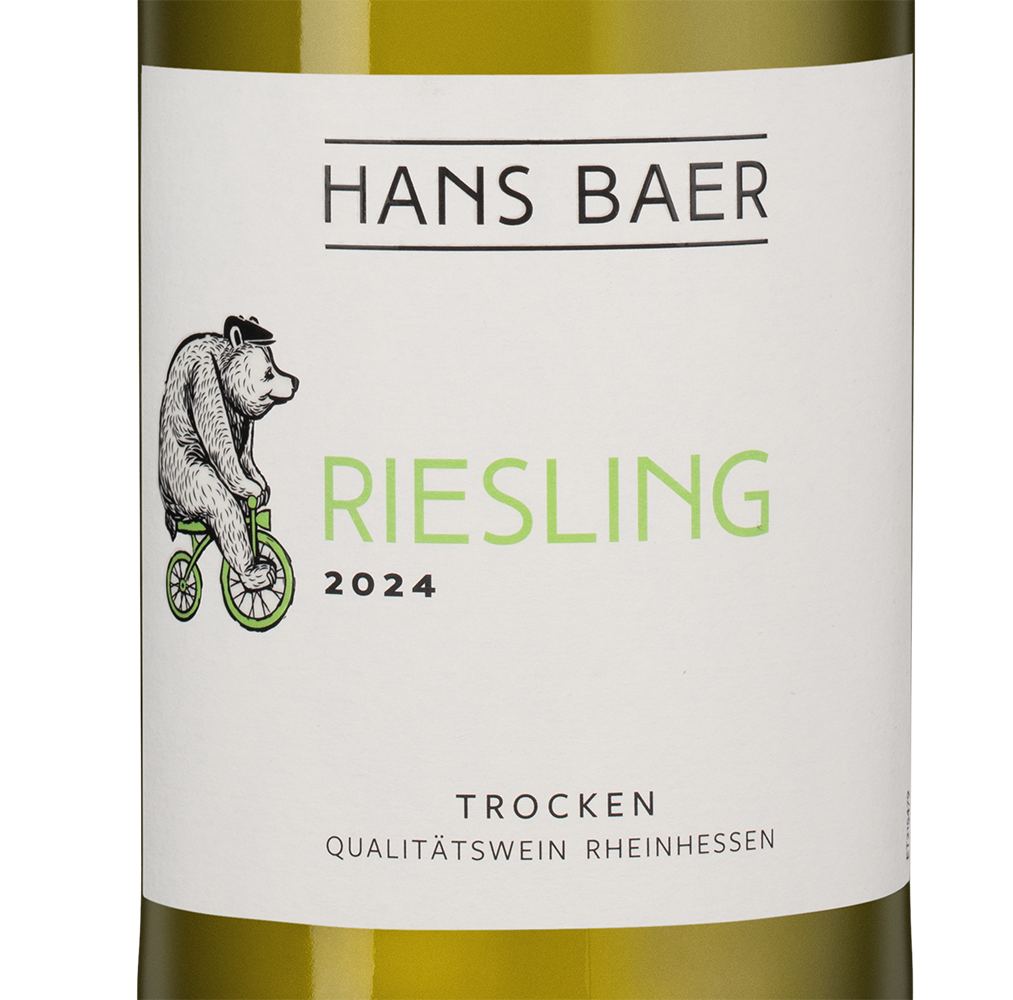 Вино Hans Baer Riesling, Weinkellerei Hechtsheim, 2024, (155636), Германия, Рейнгессен, белое, полусухое, 0.75 л, Ханс Баер Рислинг, цена 1290 рублей