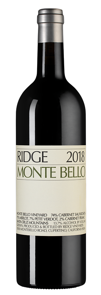 Вино Monte Bello , Ridge Vineyards, 2018, (129133), Соединенные Штаты Америки, Калифорния, красное, сухое, 0.75 л, Монте Белло, цена 74490 рублей
