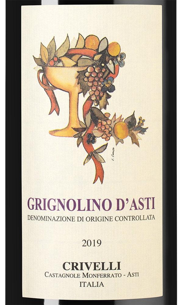 Вино Grignolino d’Asti, Agricola Crivelli, 2019, (130131), Италия, Пьемонт, красное, сухое, 0.75 л, Гриньолино д'Асти, цена 5990 рублей
