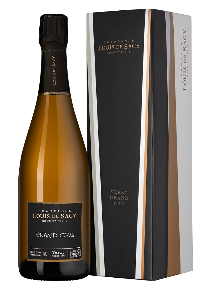 Шампанское Grand Cru в подарочной упаковке, Louis de Sacy, (145716), Франция, Шампань, белое, экстра брют, 0.75 л, Гран Крю, цена 17790 рублей