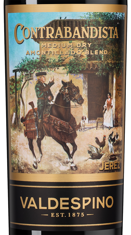 Херес Amontillado Contrabandista в подарочной упаковке, Valdespino, (132789), Испания, Андалусия, 0.75 л, Амонтийадо Контрабандиста, цена 5290 рублей