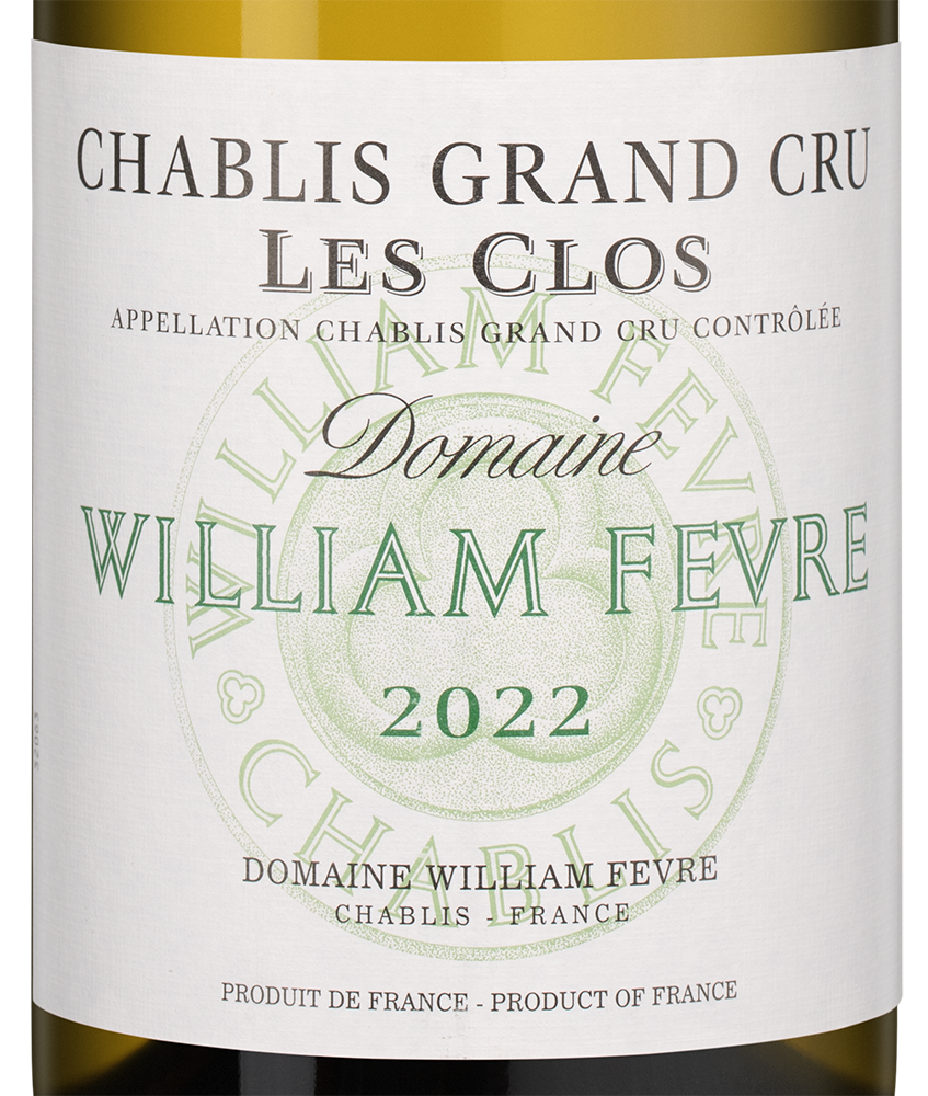 Вино Chablis Grand Cru Les Clos, William Fevre, 2022, (150055), Франция, Бургундия, белое, сухое, 0.75 л, Шабли Гран Крю Ле Кло, цена 49990 рублей