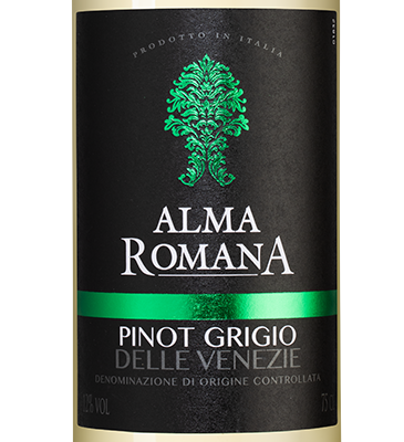 Вино Alma Romana Pinot Grigio, 2024, (158118), Италия, Венето, белое, сухое, 0.75 л, Альма Романа Пино Гриджо, цена 1590 рублей