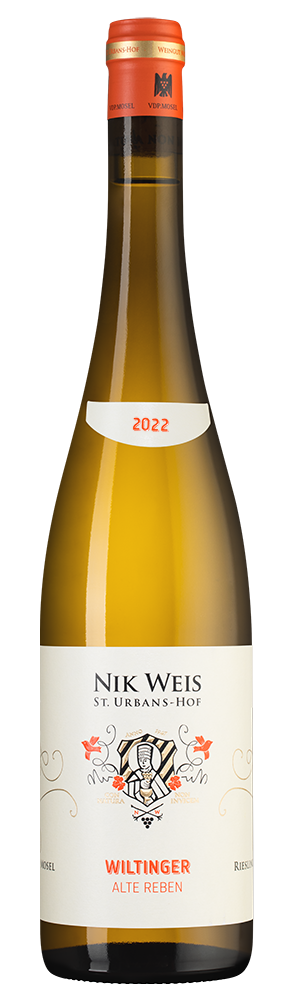 Вино Wiltinger Alte Reben, Nik Weis St. Urbans-Hof, 2022, (143378), Германия, Мозель, белое, полусухое, 0.75 л, Рислинг Вельтингер Альте Ребен, цена 4792 рублей