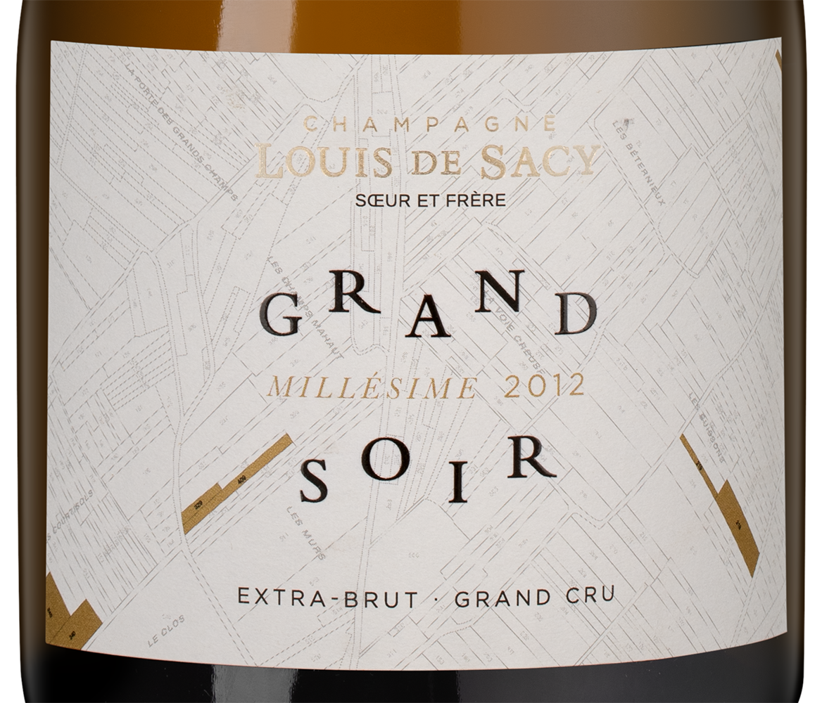 Шампанское Grand Soir, Louis de Sacy, 2012, (141209), Франция, Шампань, белое, экстра брют, 0.75 л, Гран Суар, цена 23490 рублей