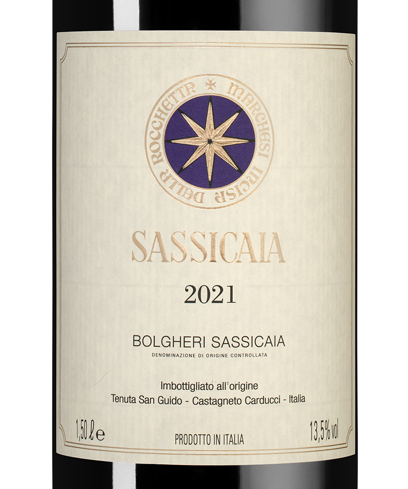 Вино Sassicaia в подарочной упаковке, Tenuta San Guido, 2021, 1.5л, (159392), Италия, Тоскана, красное, сухое, 1.5 л, Сассикайя, цена 299990 рублей