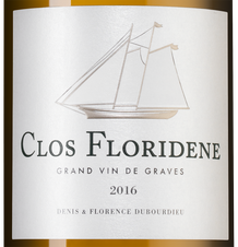 Вино Clos Floridene (Graves) BLANC, (104354), белое сухое, 2016 г., 0.75 л, Кло Флориден цена 5690 рублей