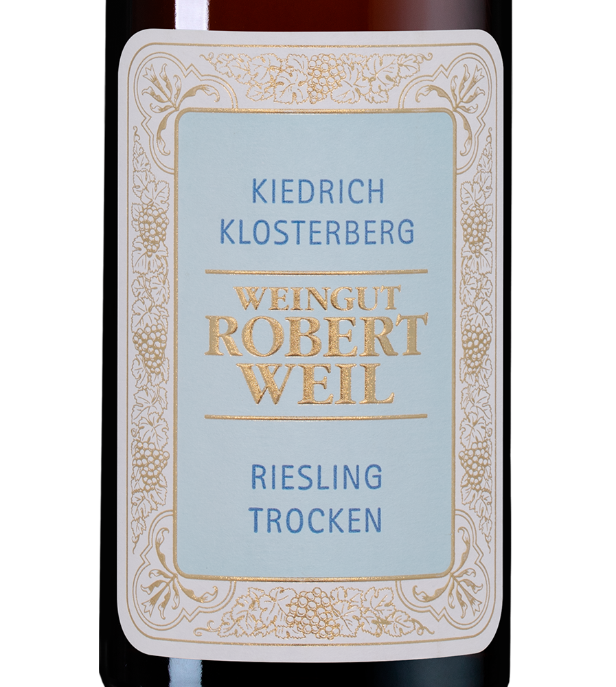 Вино Kiedrich Klosterberg Riesling Trocken, Robert Weil, 2023, (152145), Германия, Рейнгау, белое, полусухое, 0.75 л, Рислинг Кидрих Клостерберг Трокен, цена 11990 рублей