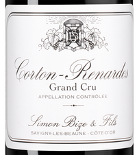 Вино Corton les Renardes Grand Cru, (139243), красное сухое, 2014 г., 0.75 л, Кортон Ренар Гран Крю цена 39990 рублей