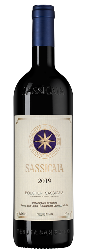 Вино Sassicaia, Tenuta San Guido, 2019, (151778), Италия, Тоскана, красное, сухое, 0.75 л, Сассикайя, цена 134990 рублей