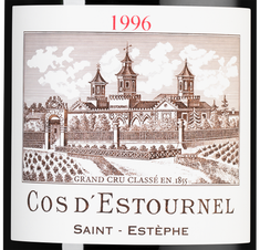Вино Chateau Cos d'Estournel Rouge, (116377), красное сухое, 1996 г., 0.75 л, Шато Кос д'Эстурнель Руж цена 68290 рублей