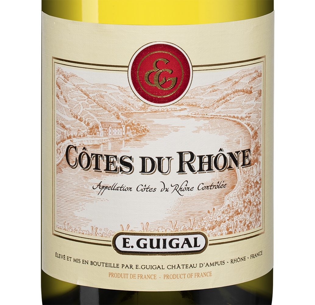 Вино Cotes du Rhone Blanc, Guigal, 2021, (139271), Франция, Долина Роны, белое, сухое, 0.75 л, Кот дю Рон Блан, цена 2768 рублей
