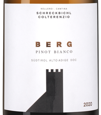 Вино Pinot Bianco Berg, (140064), белое сухое, 2020 г., 0.75 л, Пино Бьянко Берг цена 5790 рублей