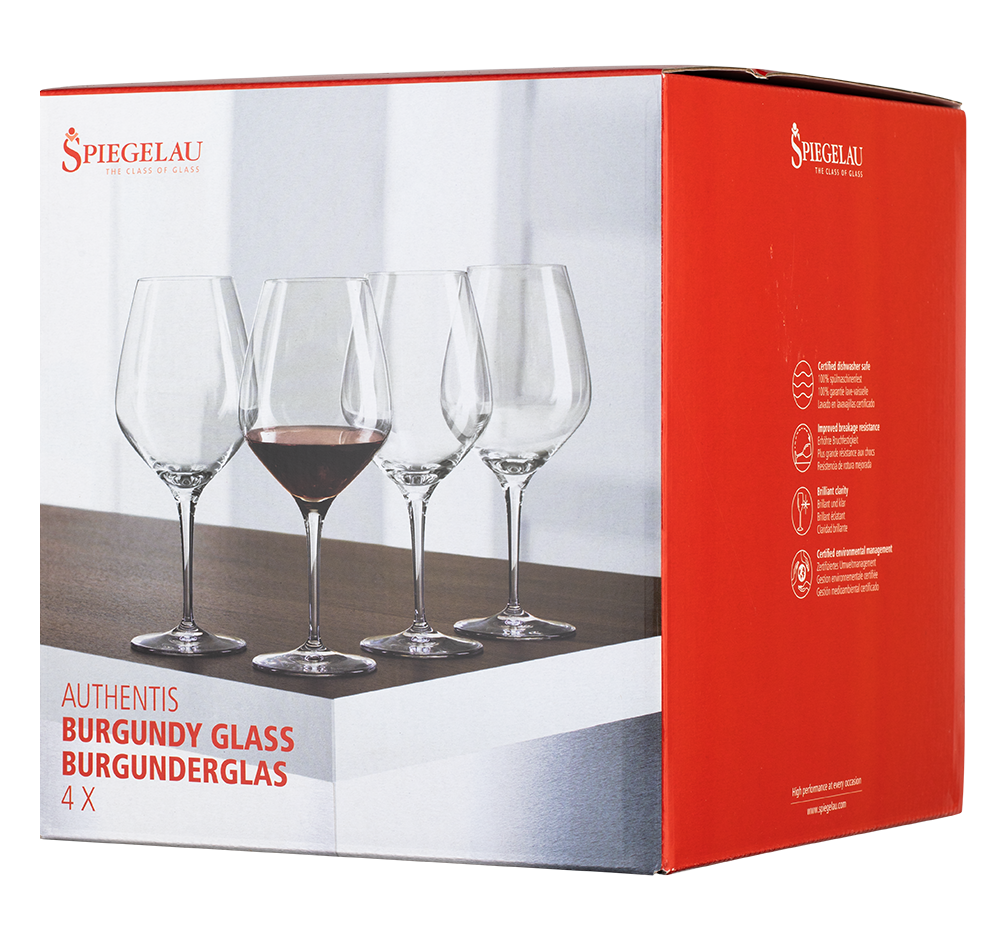 Набор из 4-х бокалов Spiegelau Authentis для вин Бургундии, 0.75л, (130425), Германия, хрустальное стекло, 0.75 л, Шпигелау Аутентис Бургундия (набор по 4), цена 6760 рублей