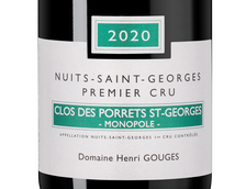 Бургундское вино Nuits-Saint-Georges Premier Cru Clos des Porrets Saint-Georges