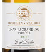 Вино шардоне из Бургундии Chablis Grand Cru Vaudesir
