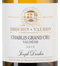 Вино Chablis Grand Cru Vaudesir, (131096), белое сухое, 2019 г., 0.75 л, Шабли Гран Крю Водезир цена 26490 рублей