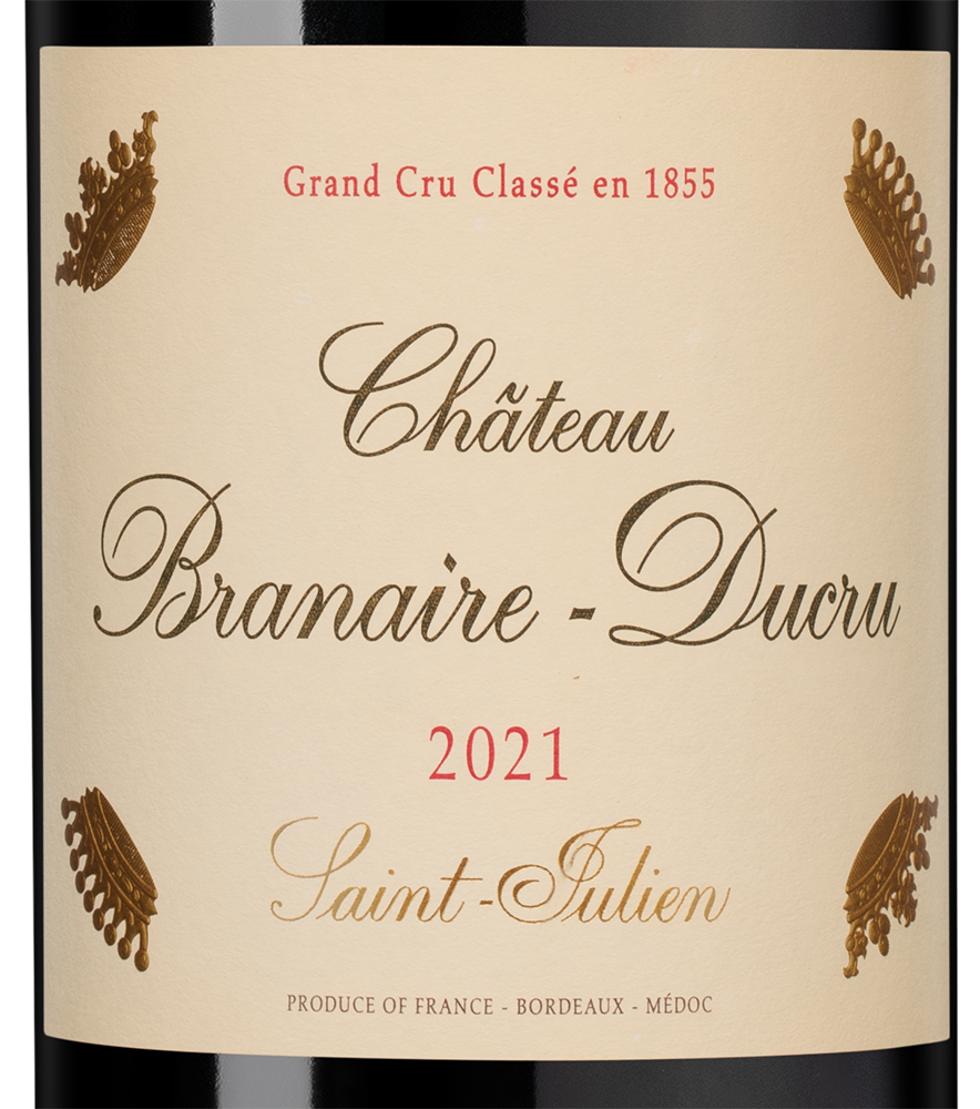 Вино Chateau Branaire-Ducru (Saint-Julien), 2021, (141556), Франция, Бордо, красное, сухое, 0.75 л, Шато Бранер-Дюкрю, цена 16490 рублей