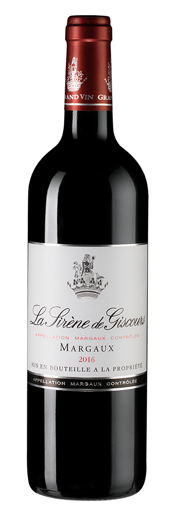Вино La Sirene de Giscours (Margaux), Chateau Giscours, 2016, (151461), Франция, Бордо, красное, сухое, 0.75 л, Ля Сирен де Жискур, цена 11490 рублей