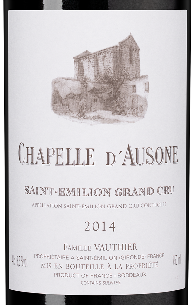 Вино Chapelle d'Ausone (Saint-Emilion Grand Cru), Chateau Ausone, 2014, (155663), Франция, Бордо, красное, сухое, 0.75 л, Шапель д`Озон, цена 63490 рублей