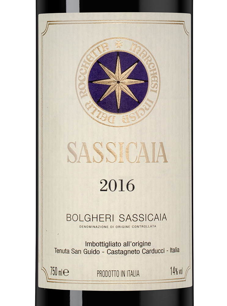 Вино Sassicaia, Tenuta San Guido, 2016, (150136), Италия, Тоскана, красное, сухое, 0.75 л, Сассикайя, цена 184990 рублей