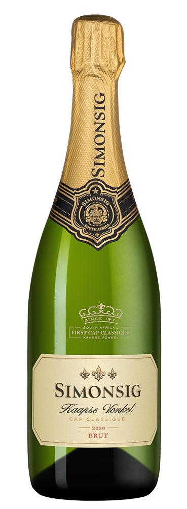 Игристое вино Kaapse Vonkel Brut, Simonsig, 2020, (141083), Южная Африка, Вестерн Кейп, белое, брют, 0.75 л, Каапс Вонкель Брют, цена 3490 рублей